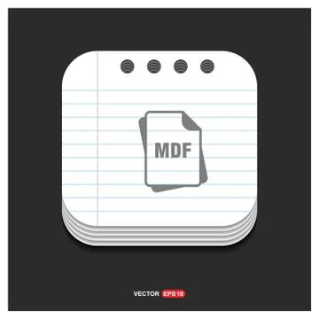 File type icons Gray icon on Notepad Style template Vector EPS 10 Free Icon Illustrazione stock