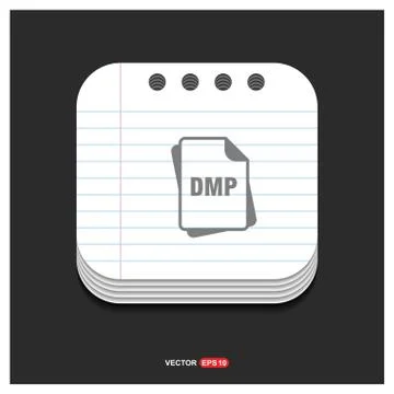 File type icons Gray icon on Notepad Style template Vector EPS 10 Free Icon イラスト素材