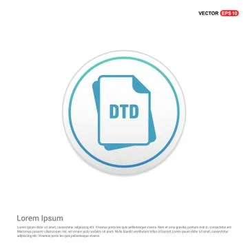 File type icons - white circle button Illustrazione stock