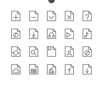 File UI Pixel Perfect Well-crafted Vector Thin Line Icons 48x48 Ready for 24x24 Illustrazione stock