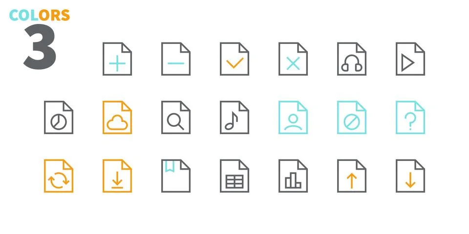 File UI Pixel Perfect Well-crafted Vector Thin Line Icons 48x48 Ready for 24x24 스톡 일러스트