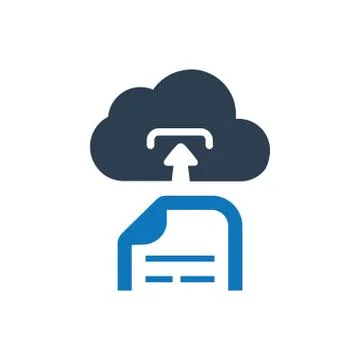 File Upload / File Storage Icon Stock Illustration