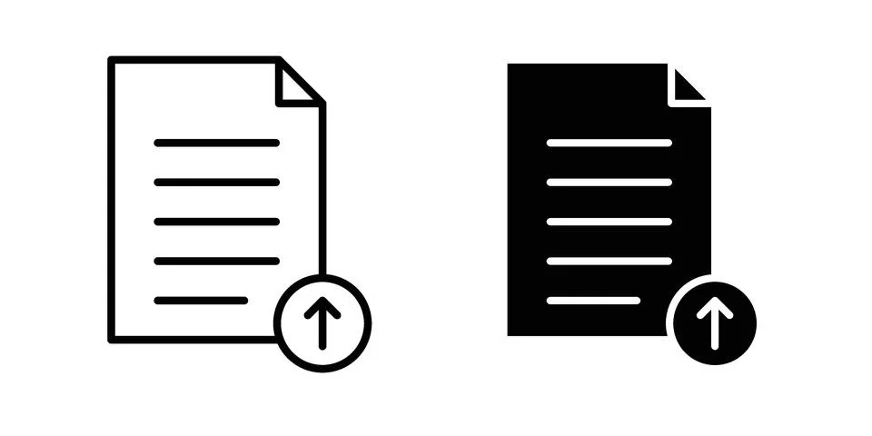 File upload icon for design projects and web UI Stock Illustration