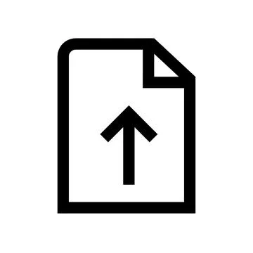 File upload icon with document symbol isolated on transparent background 库存插图