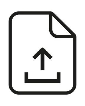 File upload icon on a white background Stock Illustration