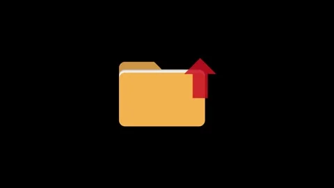 File Upload Notification with Blinking Red Arrow Stock Footage 319944520