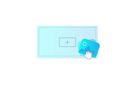 File Upload Vector Illustration, Drag and Drop Documents into Upload Area, Illustration