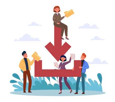 File uploading, computer technologies for copying information in web networks Stock Illustration