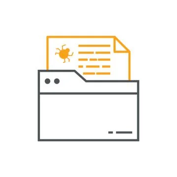 File with virus Stock Illustration