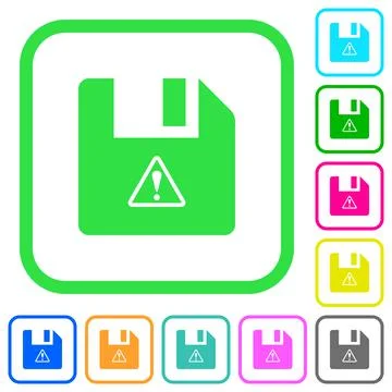 File warning vivid colored flat icons Stock Illustration