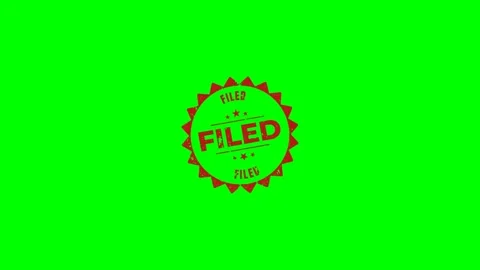 Filed Rubber Stamp Green Screen Stock Footage 320276435