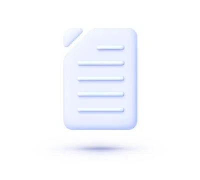 Files 3d icon for paper design. Paper document icon. Notepad icon. Vector Stock Illustration