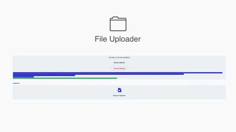Files and data uploading onto a hosting server website showing a progress Stock Footage 252563710
