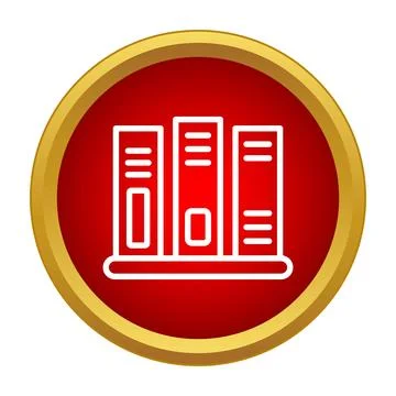 Files and documents organized in binders, managing data on a shelf Stock Illustration