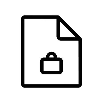 Files and Folders Security icon design in filled and outlined style Stock Illustration