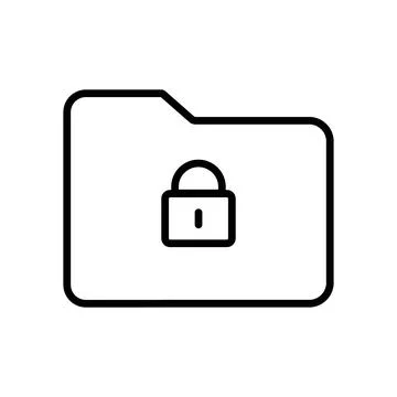 Files and Folders Security Icon, Great for Data Protection and IT Designs Stock Illustration
