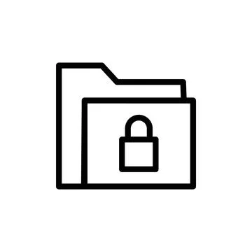 Files and Folders Security Icon for Data Protection and Organization Illustrazione stock