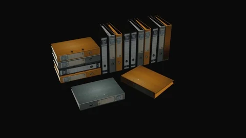 Files Book Binders Motion Background Stock Footage 92525102