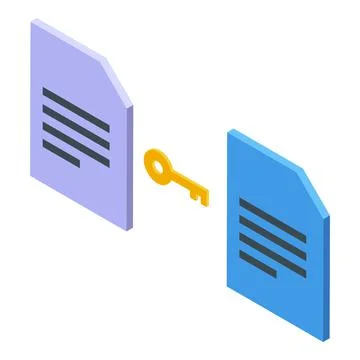 Files cipher icon, isometric style Stock-Illustration