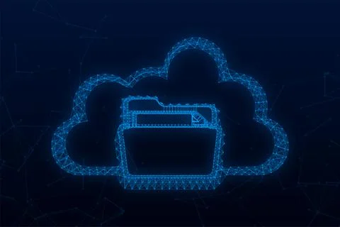 Files cloud plexus style, great design for any purposes. Abstract infographic Stock Illustration