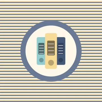 Files color flat icon Stock Illustration