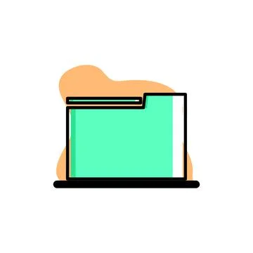 Files Conceptual Vector Icon Illustration Design Stock Illustration