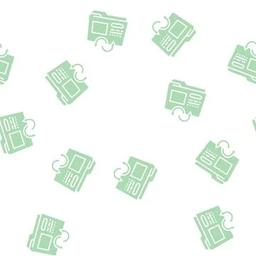 Files converter glyph seamless pattern Illustrazione stock