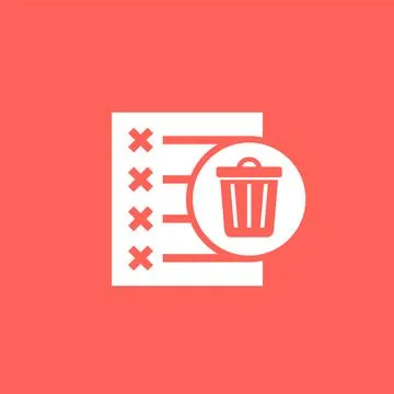 Files to delete icon with a trash bin Stock Illustration
