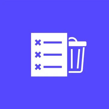 Files to delete icon, vector Illustrazione stock