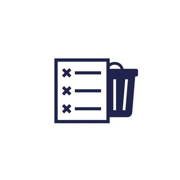 Files to delete icon on white Stock Illustration