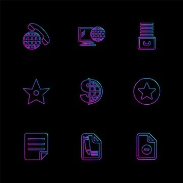 Files , document , clipboard ,write , eps icons set vector Illustrazione stock