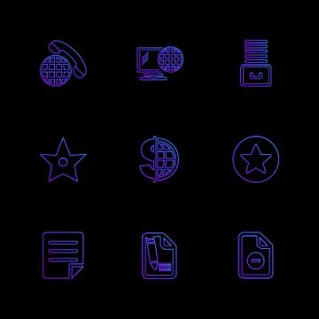 Files , document , clipboard ,write , eps icons set vector Illustrazione stock