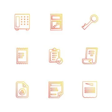 Files , document , clipboard ,write , eps icons set vector 스톡 일러스트
