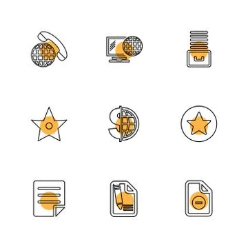 Files , document , clipboard ,write , eps icons set vector Stock Illustration