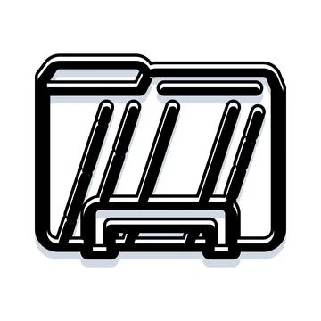 Files in document folder icon Stockillustratie