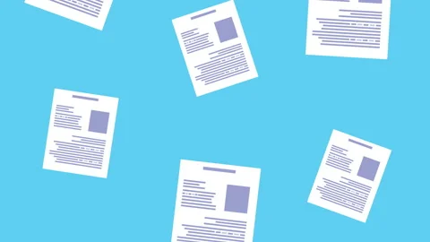 Files documents data pattern animation Stock Footage 158652777