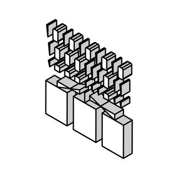 Files encryption isometric icon vector illustration sign Stock Illustration