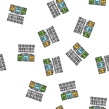 Files encryption vector seamless pattern sign 스톡 일러스트