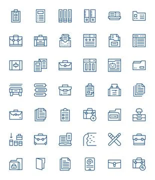 Files Essential Vector Set including 42 Pixel Optimized Regular Line Retina.. Illustrazione stock