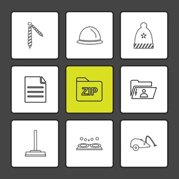 Files , file type , file , windows , os , documents,  hardware , eps icons se Stock Illustration
