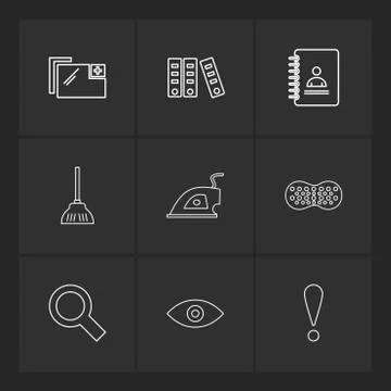 Files , file type , file , windows , os , documents,  hardware , eps icons se Stock Illustration