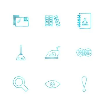 Files , file type , file , windows , os , documents,  hardware , eps icons se Stock Illustration