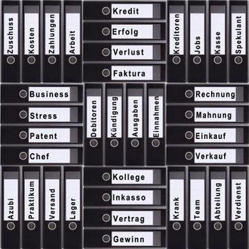 Files folder collage Stock Illustration