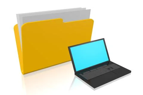 Files folder concept Stock Illustration