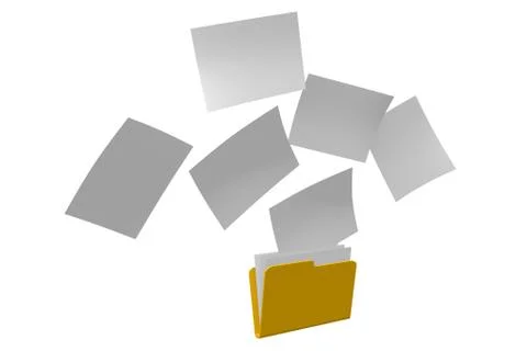 Files folder concept Stock Illustration