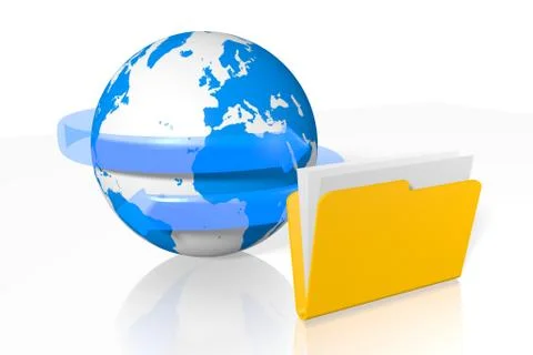 Files folder concept Stock Illustration