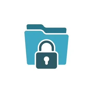 Files folder permission icon in flat style. Document access vector illustrati Stock Illustration