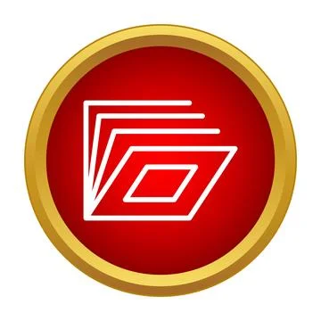 Files folder storing documents data round button icon Stock Illustration
