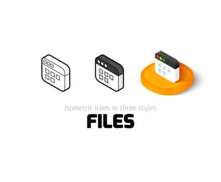Files icon in different style 스톡 일러스트