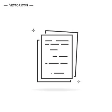 Files icon. Stack of invoice or invoice documents. Stock Illustration